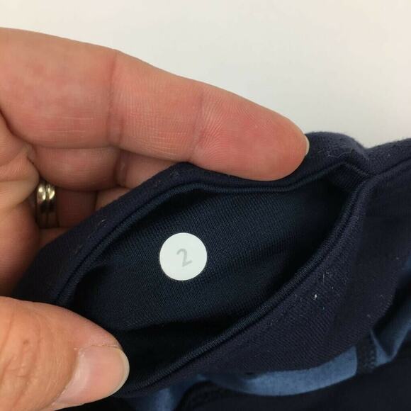 Lululemon Wunder Under Crop *Full-On Luon Blue Camo Camouflage Low Rise Size 2 - Picture 7 of 11